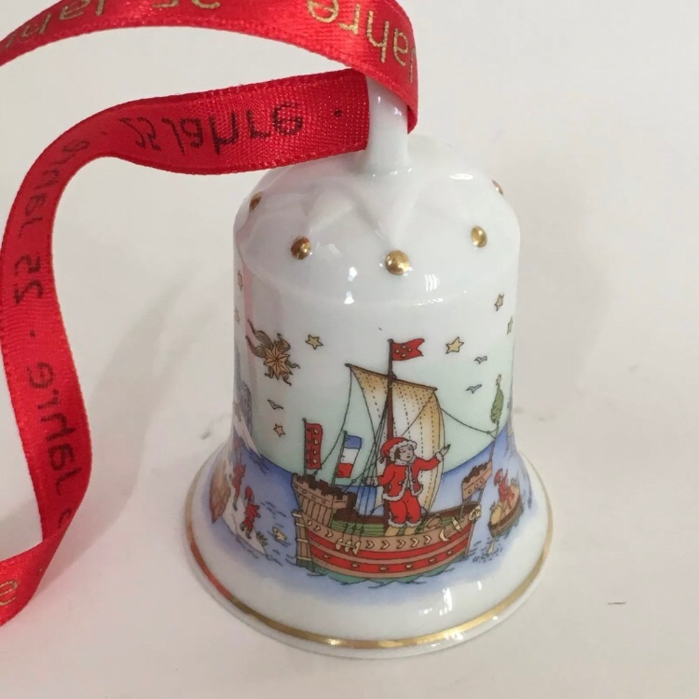 Hutschenreuther Porcelain Christmas Bell Ornament